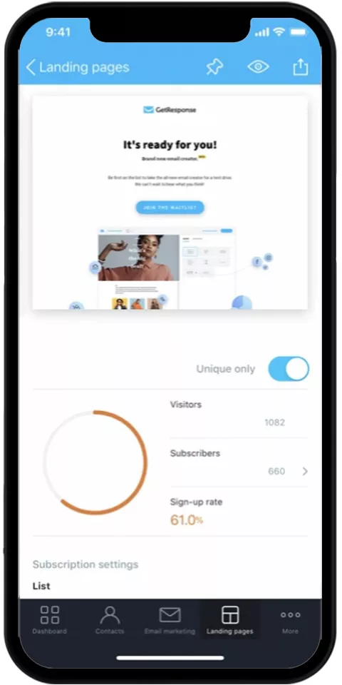 GetResponse Mobile Promo