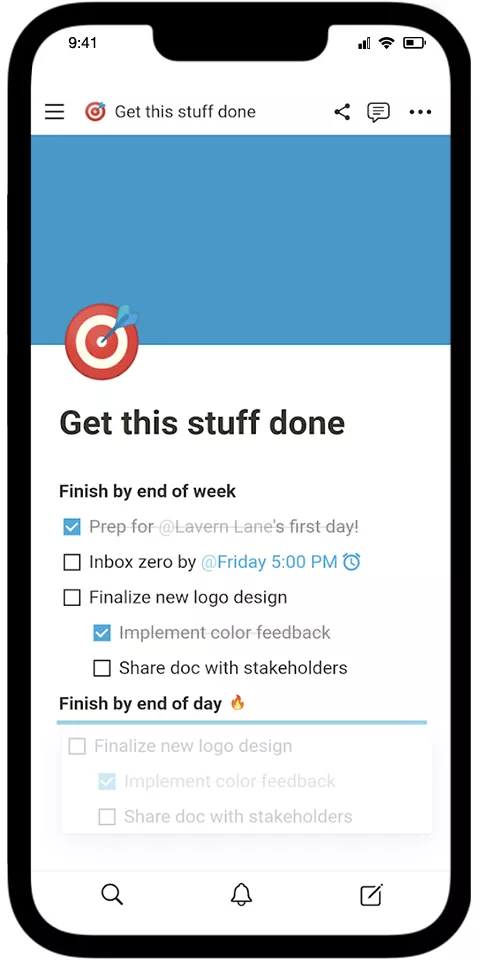 Notion mobile view 1