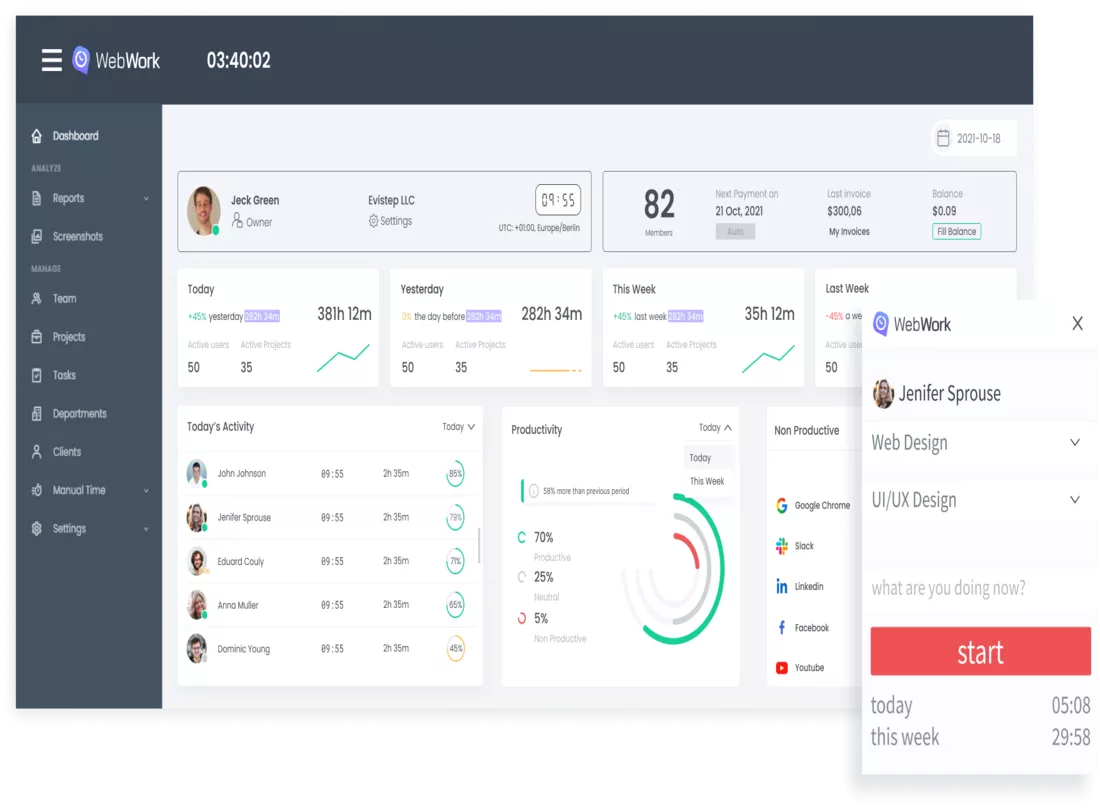 WebWork Time Tracker Desktop Promo