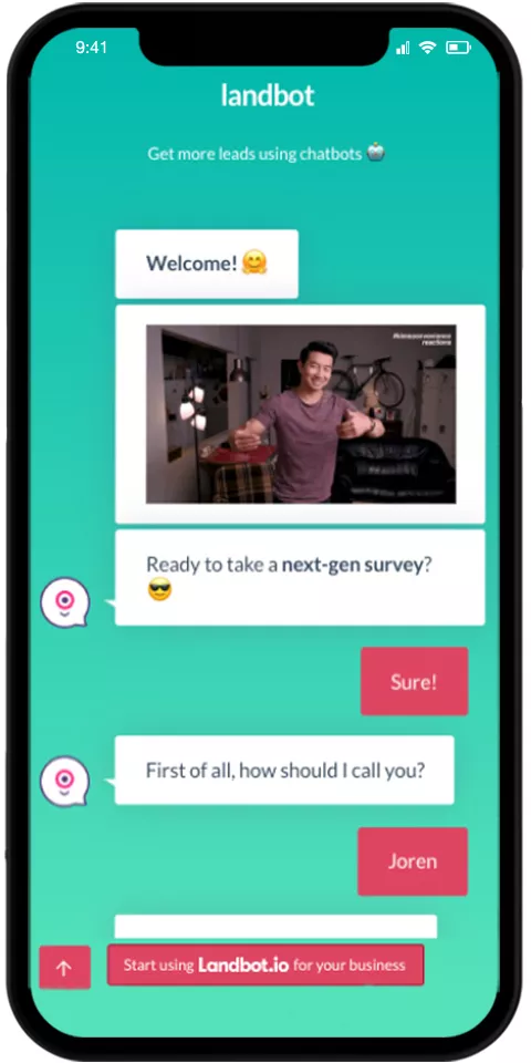 Landbot Mobile promo