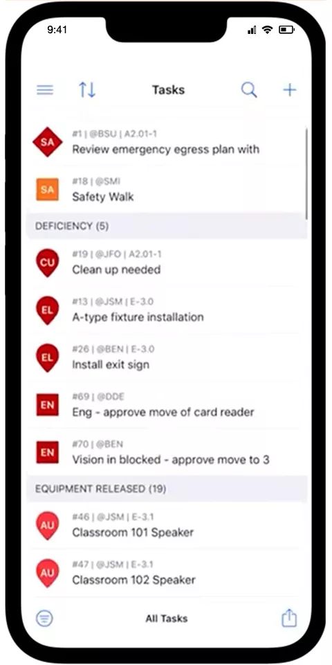 Fieldwire mobile view 1