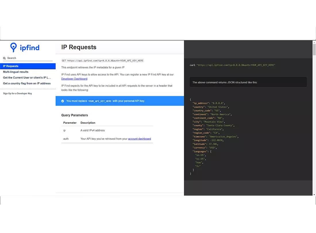 IP Find Desktop View