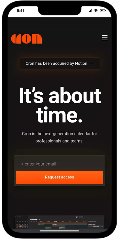 Cron Mobile View 1