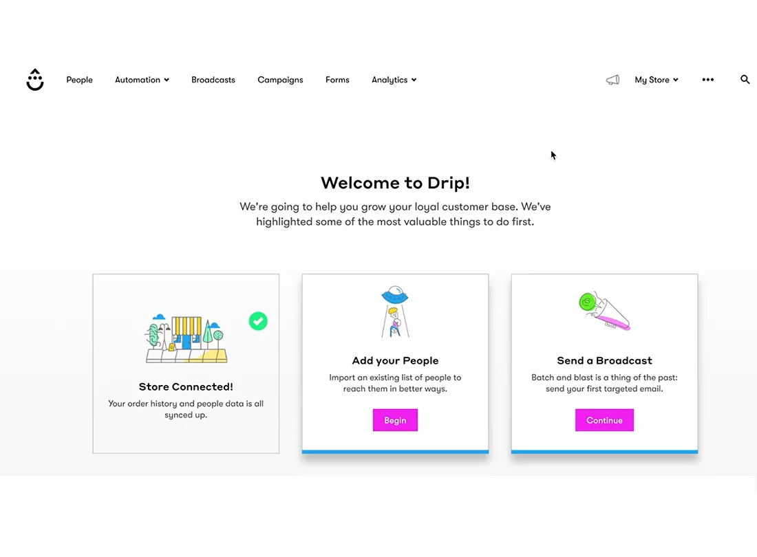 Drip Desktop View 