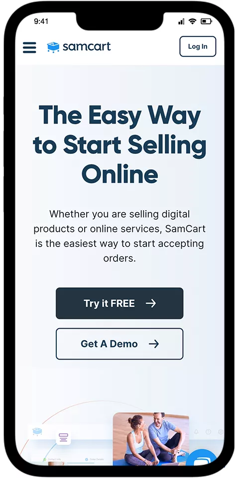 SamCart Mobile View 1