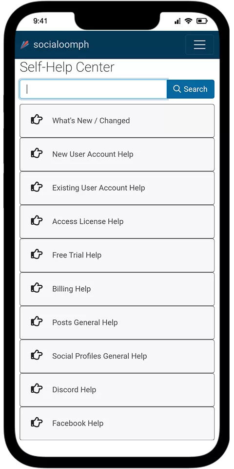 SocialOomph Mobile View 2