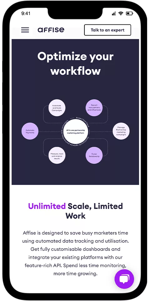 Affise Mobile View 1