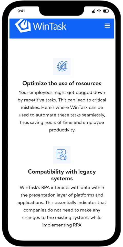WinTask Mobile View 2