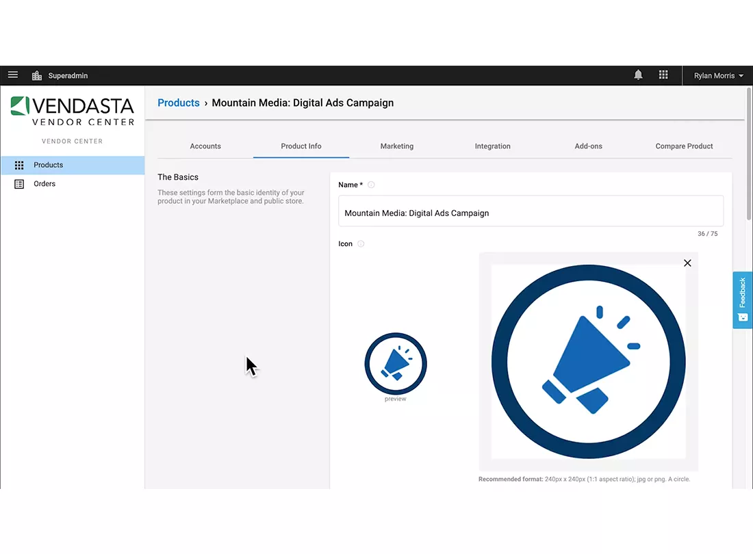 Vendasta Desktop View 