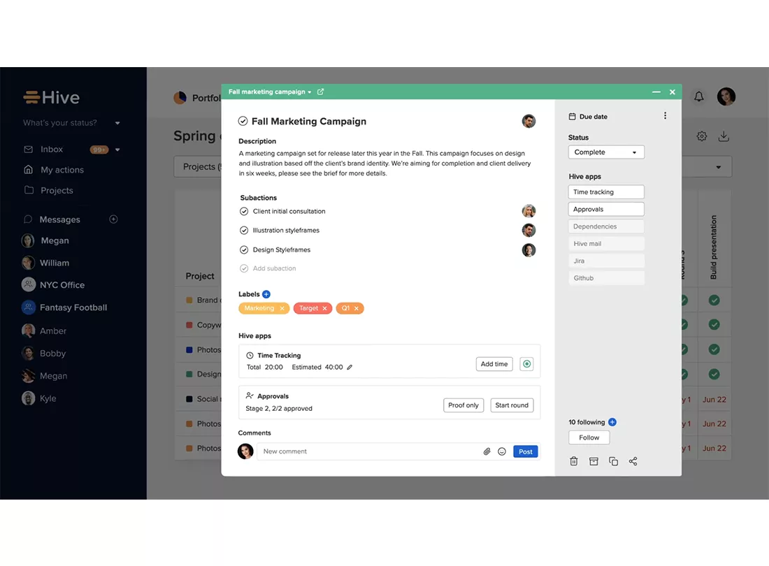 Hive Desktop View 