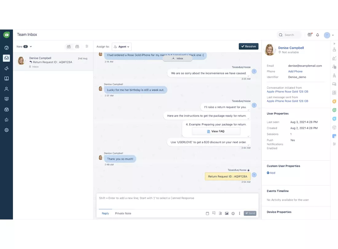 Freshchat Desktop View 
