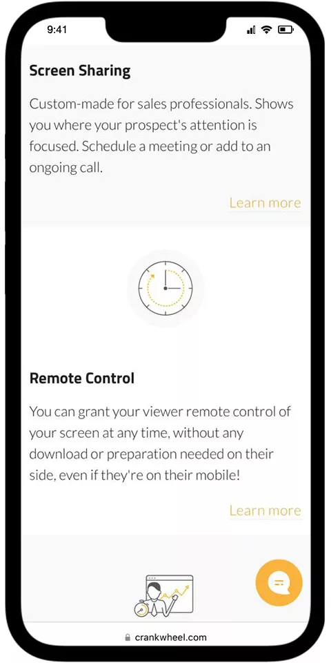 CrankWheel Mobile View 2