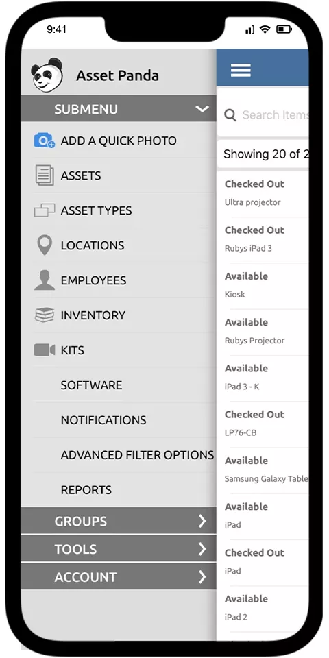 Asset Panda Mobile View 1