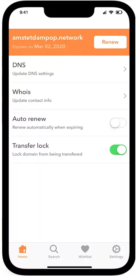 Namecheap Mobile View 1
