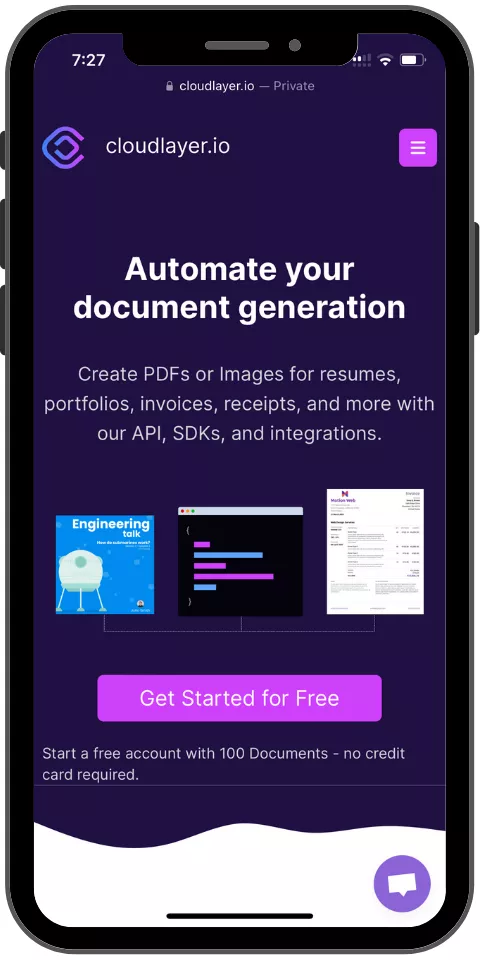cloudlayer.io Mobile Promo