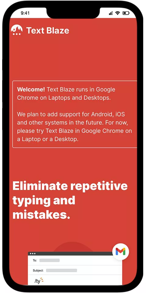 Text Blaze Mobile View 1